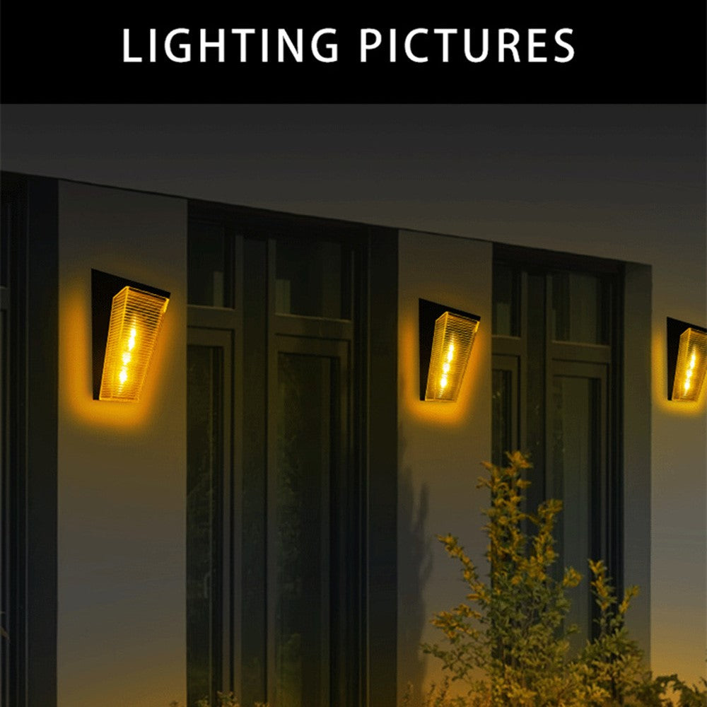 N772 4Pcs Outdoor Wall Lamp Waterproof Solar Light for Garden Street Landscape Balcony Decor