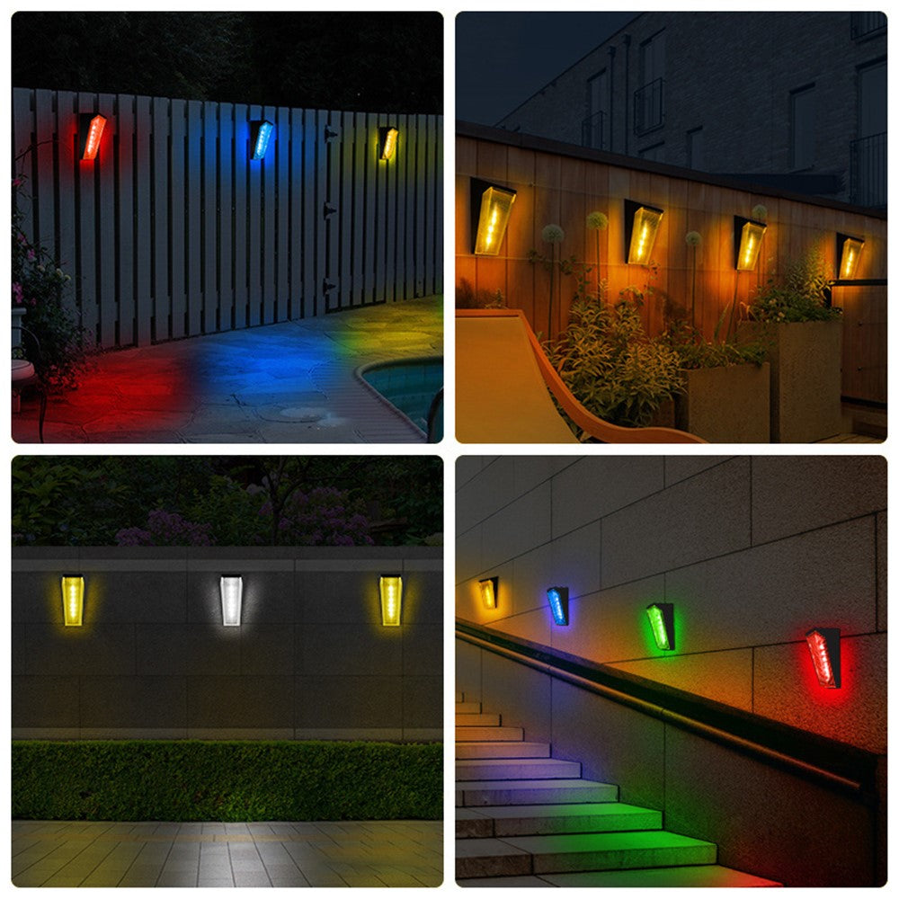 N772 2Pcs Solar Light Outdoor Waterproof Wall Lamp for Garden Street Landscape Balcony Decor