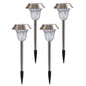 CIS-57453A 4Pcs / Set Stainless Steel Solar Stake Light IP65 Waterproof Garden Lamp for Lawn Patio Yard