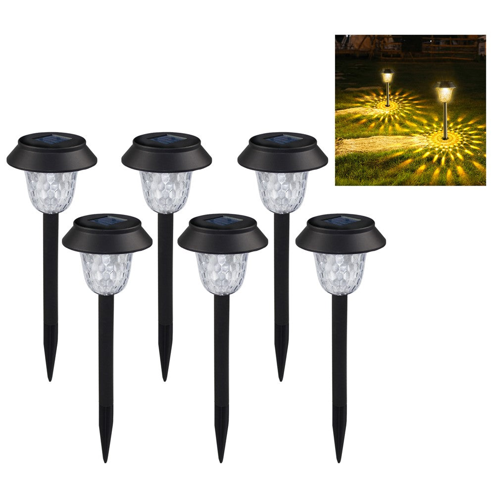 CIS-57454 6Pcs / Set IP65 Waterproof Garden Stake Light Solar Powered LED Lamp for Patio Yard Lawn
