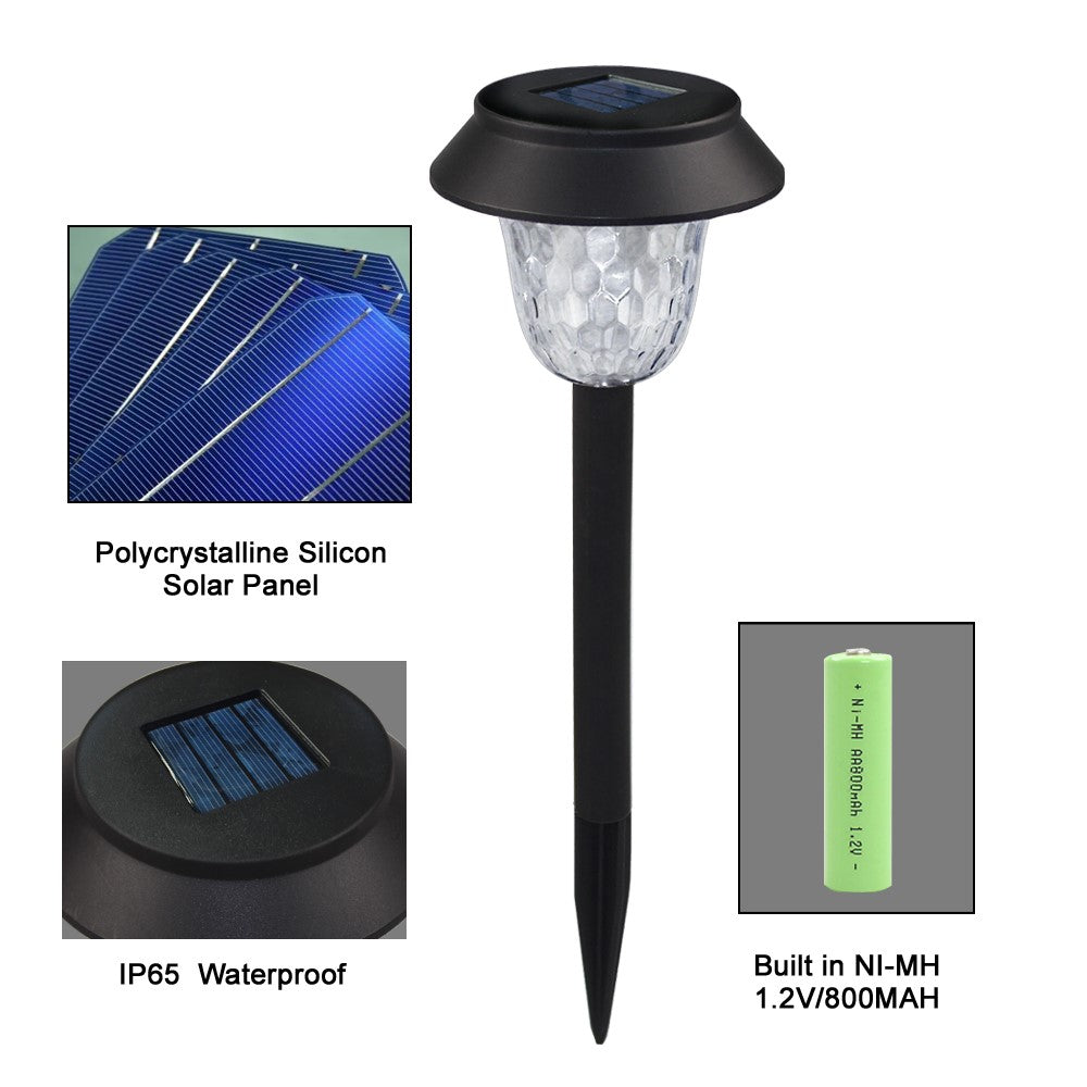 CIS-57454 6Pcs / Set IP65 Waterproof Garden Stake Light Solar Powered LED Lamp for Patio Yard Lawn