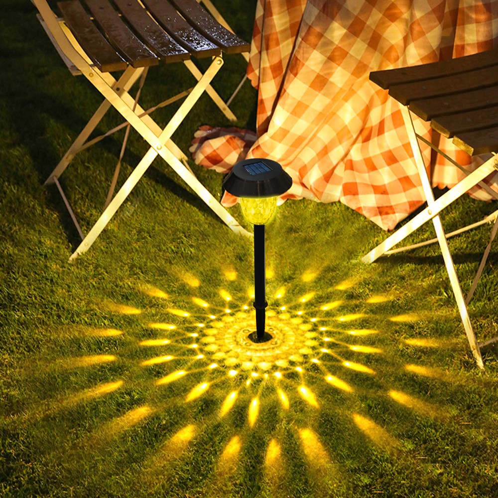 CIS-57454 6Pcs / Set IP65 Waterproof Garden Stake Light Solar Powered LED Lamp for Patio Yard Lawn