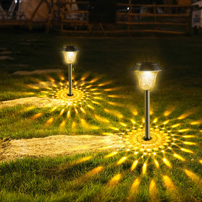 CIS-57454 6Pcs / Set IP65 Waterproof Garden Stake Light Solar Powered LED Lamp for Patio Yard Lawn
