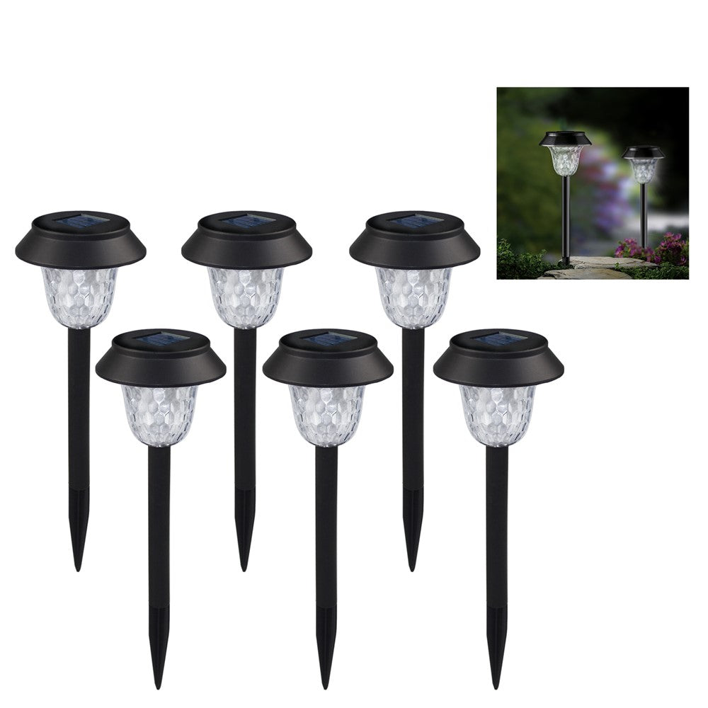 CIS-57454 6Pcs / Set IP65 Waterproof Garden Stake Light Solar Powered LED Lamp for Patio Yard Lawn