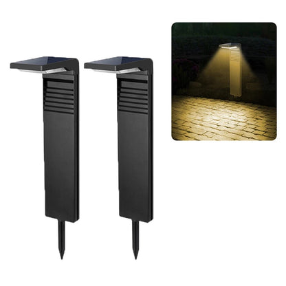 YH0801 2PCS Solar Powered Lamp Waterproof Garden Grass Lawn Light with Stake