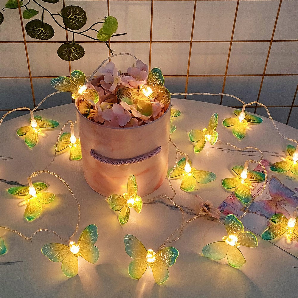 2m 10-LED Butterfly String Light Romantic Festival Wedding Decorative Lamp, Constant Light