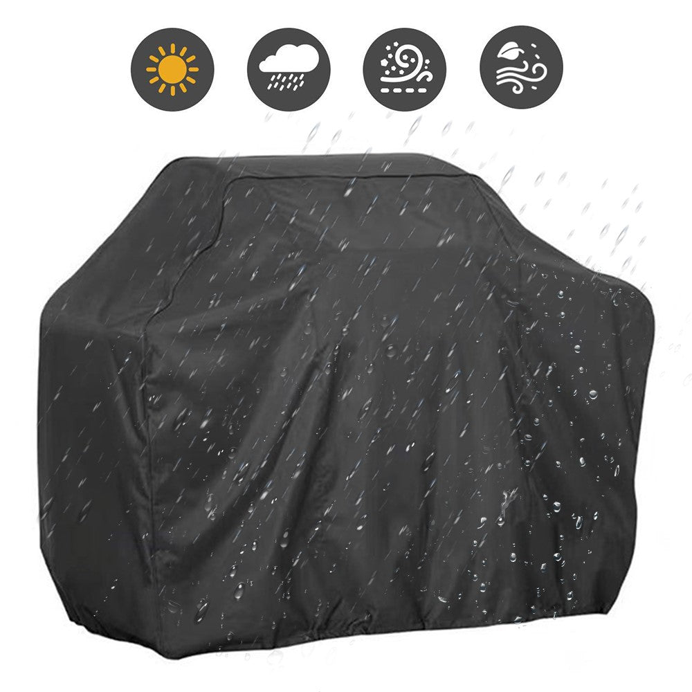 420D Oxford Fabric Waterproof BBQ Grill Cover UV Protection Outdoor Grill Cover with Windproof Drawstring, 127.5x105x53.3cm