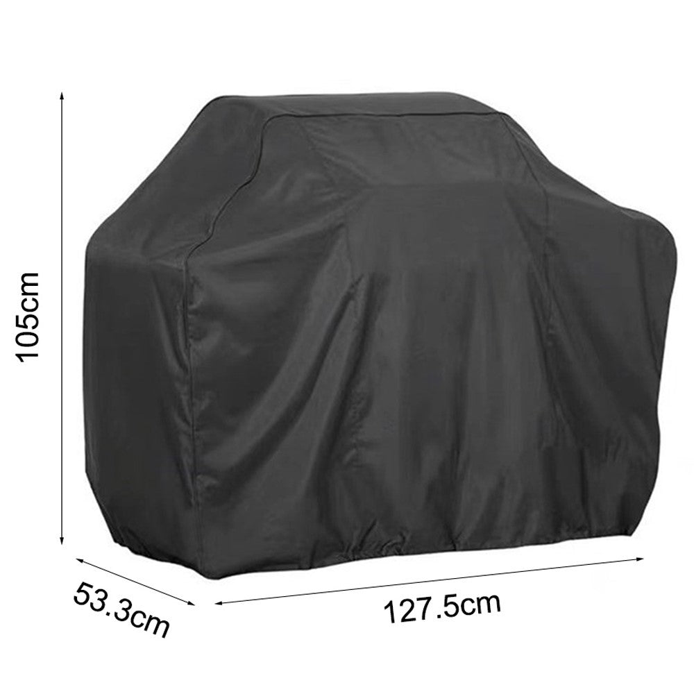420D Oxford Fabric Waterproof BBQ Grill Cover UV Protection Outdoor Grill Cover with Windproof Drawstring, 127.5x105x53.3cm