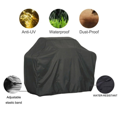 420D Oxford Fabric Waterproof BBQ Grill Cover UV Protection Outdoor Grill Cover with Windproof Drawstring, 127.5x105x53.3cm