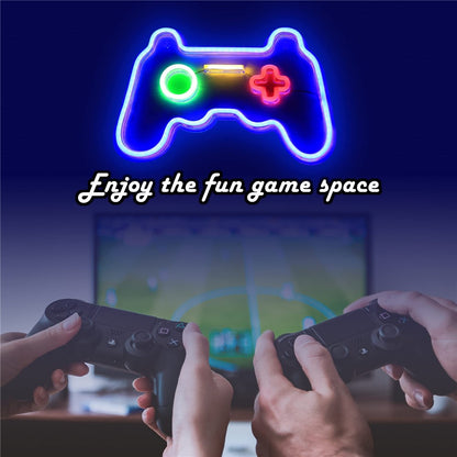 41x28cm Gamepad Design Gaming Neon Light Game Room Wall Decoration Teen Boys Bedroom Atmosphere Lamp