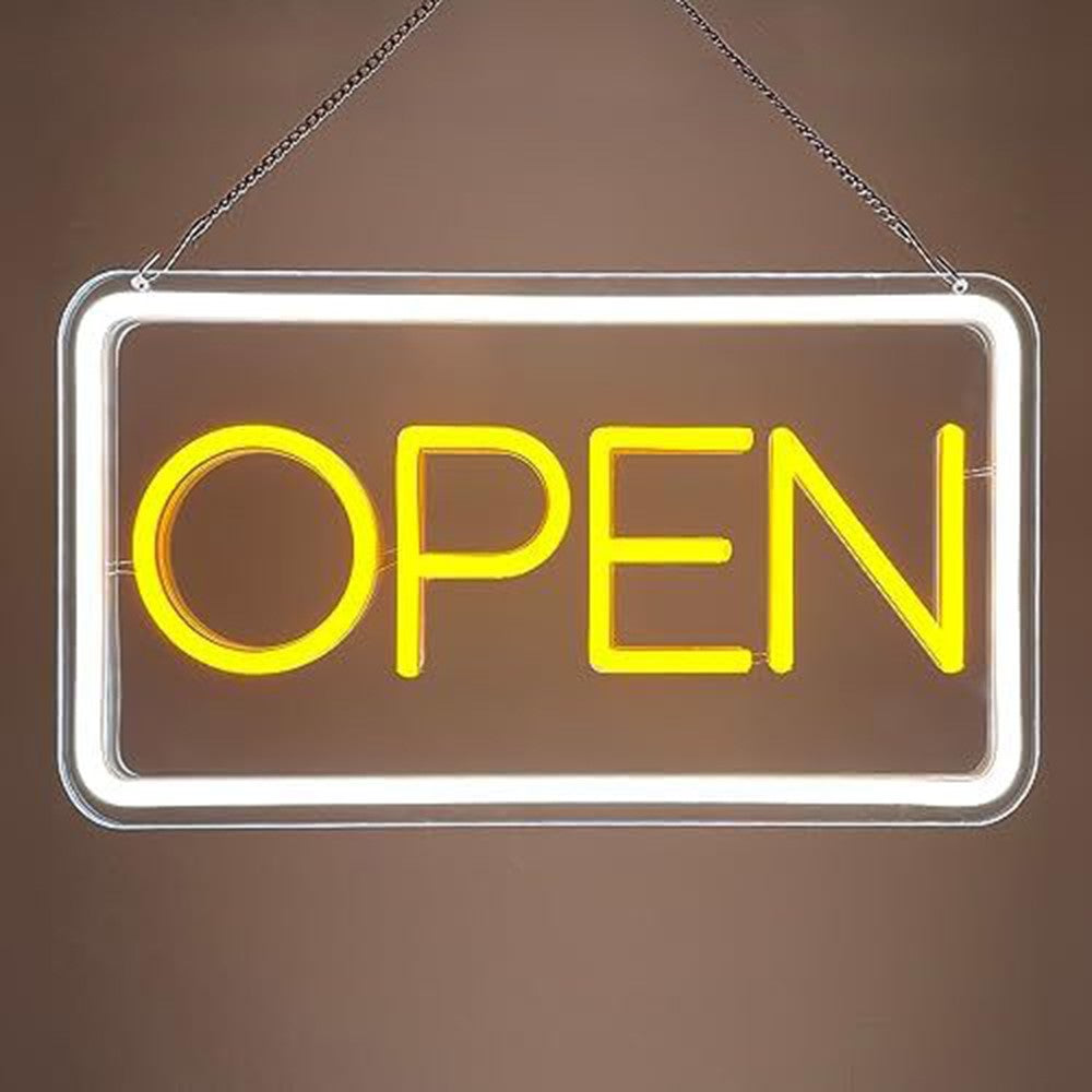 Open Sign Neon LED Light Bar Cake Shop Decor Dimmable Business Illuminated Signage