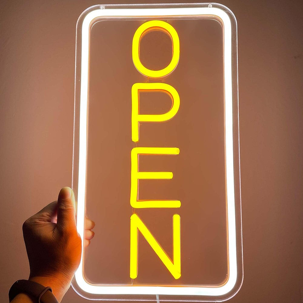 Open Sign Neon LED Light Bar Cake Shop Decor Dimmable Business Illuminated Signage