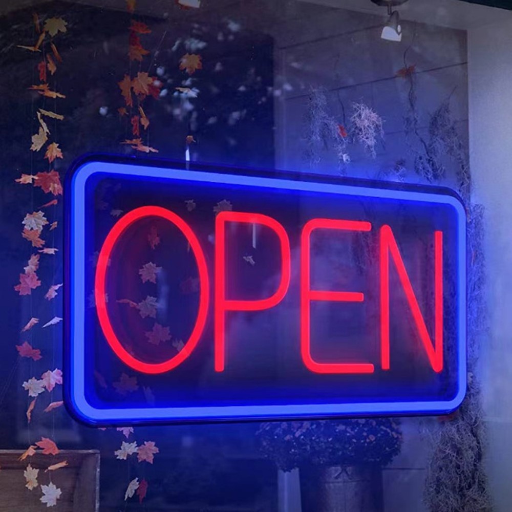 Open Sign Neon LED Light Bar Cake Shop Decor Dimmable Business Illuminated Signage