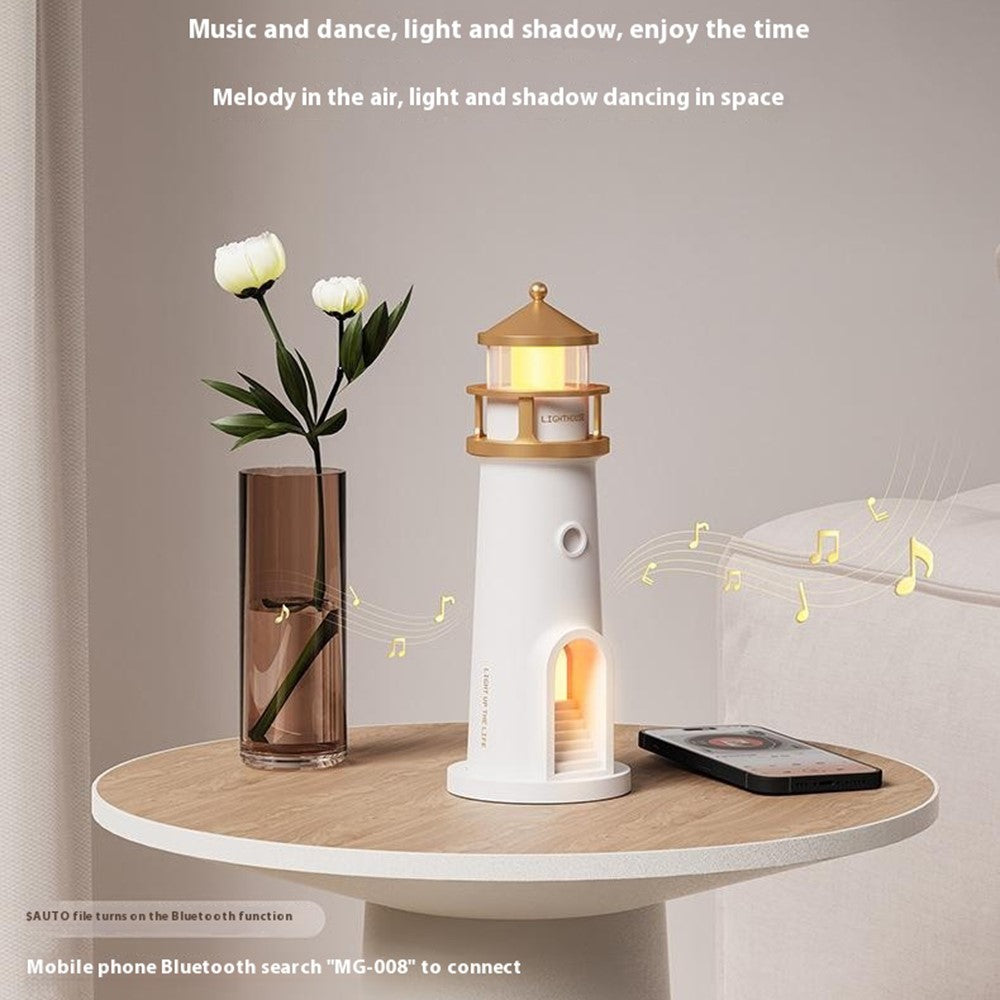 Moonlight Lighthouse Projector Lamp For Bedroom Desktop Bedside  Ambient Night Light