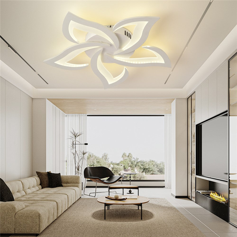 Remote Control Ceiling Light for Bedroom Living Room Modern LED Dimmable Lamp with Memory Function