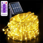 22m 200 LED 8 Modes Solar String Light PVC Copper Wire Holiday Decorative Lamp with Remote Control