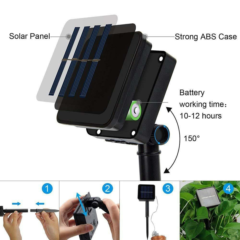 22m 200 LED 8 Modes Solar String Light PVC Copper Wire Holiday Decorative Lamp with Remote Control