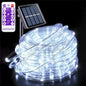 22m 200 LED 8 Modes Solar String Light PVC Copper Wire Holiday Decorative Lamp with Remote Control