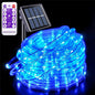 22m 200 LED 8 Modes Solar String Light PVC Copper Wire Holiday Decorative Lamp with Remote Control