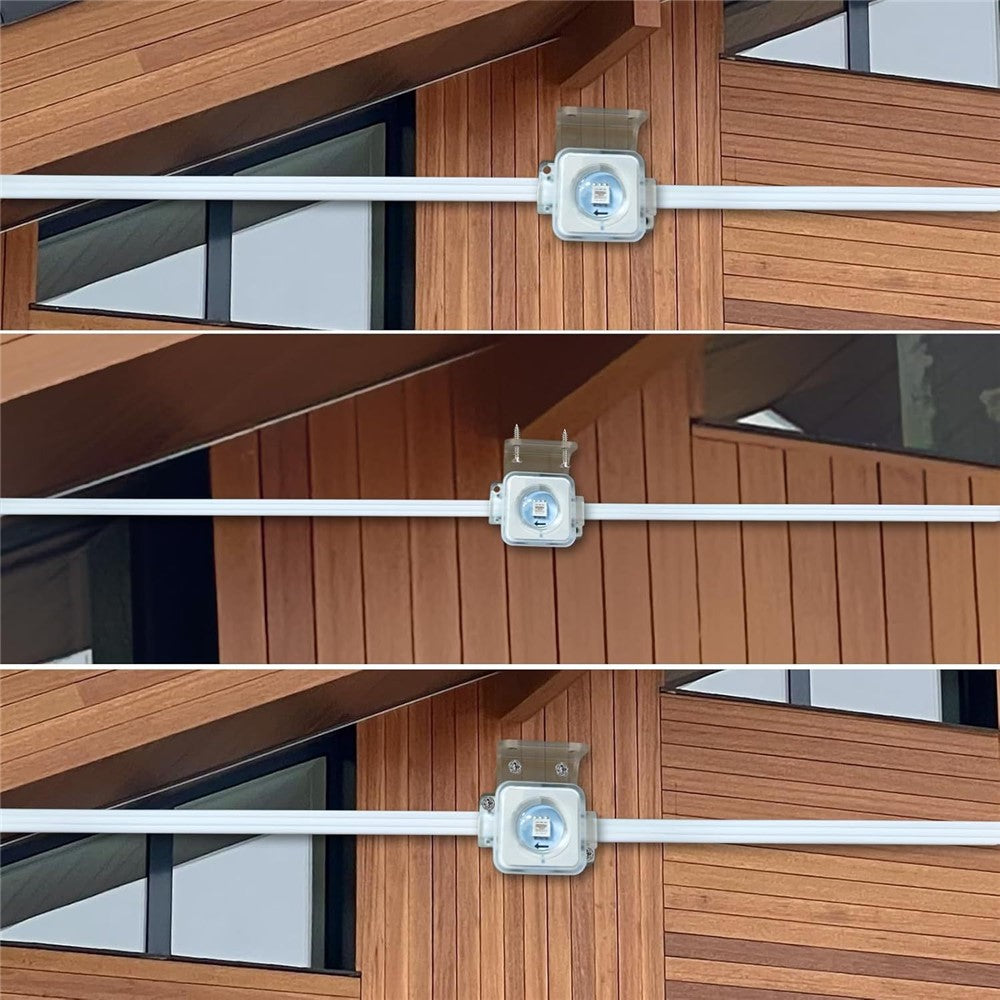 WY021 WiFi RGBIC Color Smart Lights 15M 30-LED Outdoor Eaves Light IP67 Waterproof APP Controlled