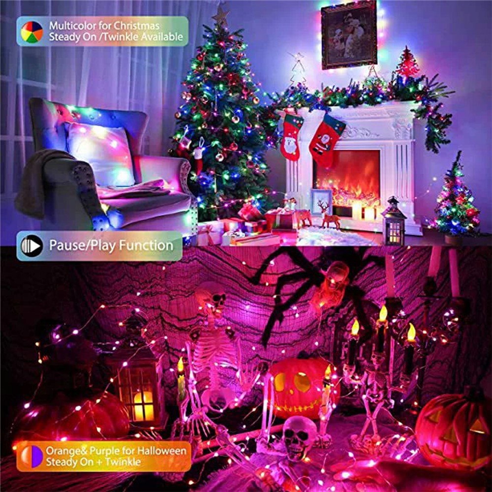 LXDC042 Smart LED String Lights 15M 150 LEDs Christmas Party Decoration Lights App Controlled