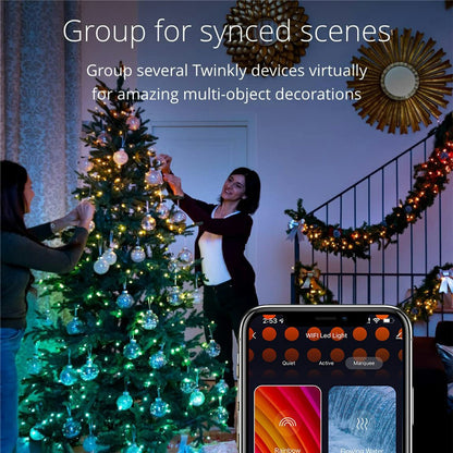 LXDC042 Smart LED String Lights 15M 150 LEDs Christmas Party Decoration Lights App Controlled