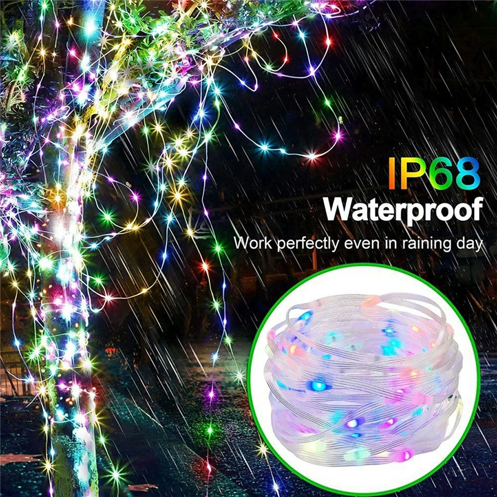 LXDC042 Smart LED String Lights 15M 150 LEDs Christmas Party Decoration Lights App Controlled