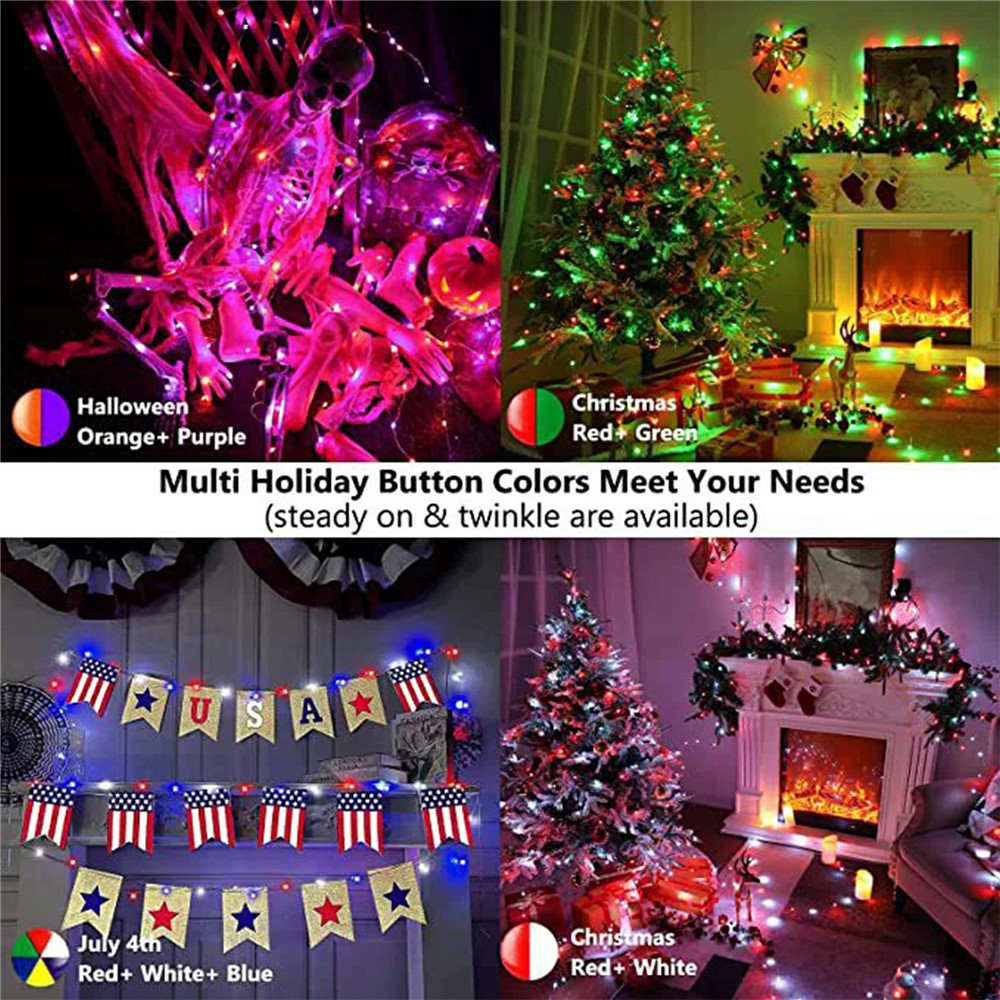 LPX041 Smart LED String Lights 10M 100 LEDs WiFi / BT APP Control RGBIC Christmas Decoration Lighting