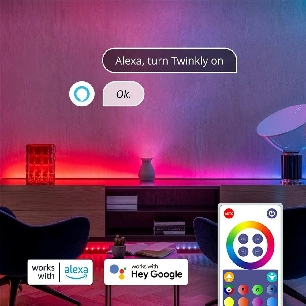 LPX041 Smart LED String Lights 10M 100 LEDs WiFi / BT APP Control RGBIC Christmas Decoration Lighting