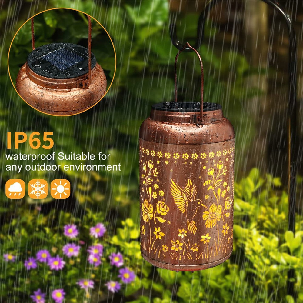 Metal Solar Lanterns IP65 Waterproof Hanging Decorative Solar Light for Yard Patio Lawn Pathway Landscape