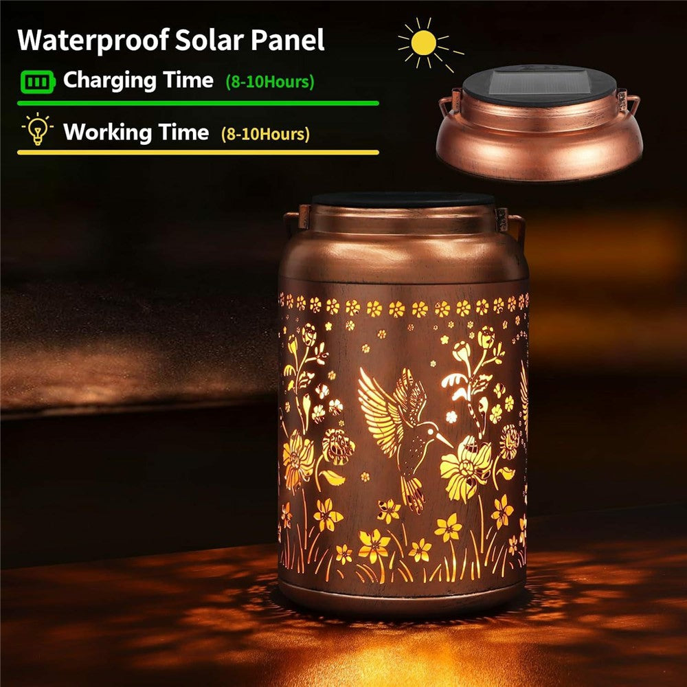 Metal Solar Lanterns IP65 Waterproof Hanging Decorative Solar Light for Yard Patio Lawn Pathway Landscape