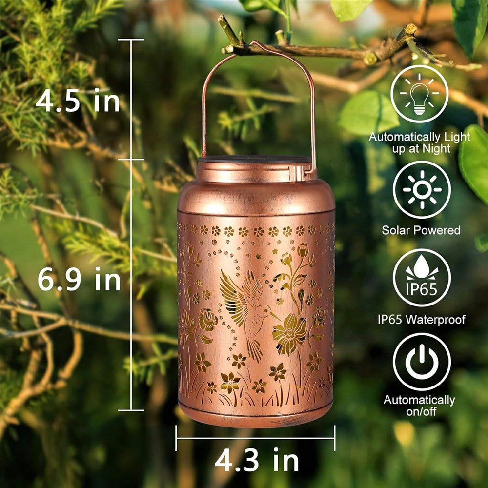 Metal Solar Lanterns IP65 Waterproof Hanging Decorative Solar Light for Yard Patio Lawn Pathway Landscape