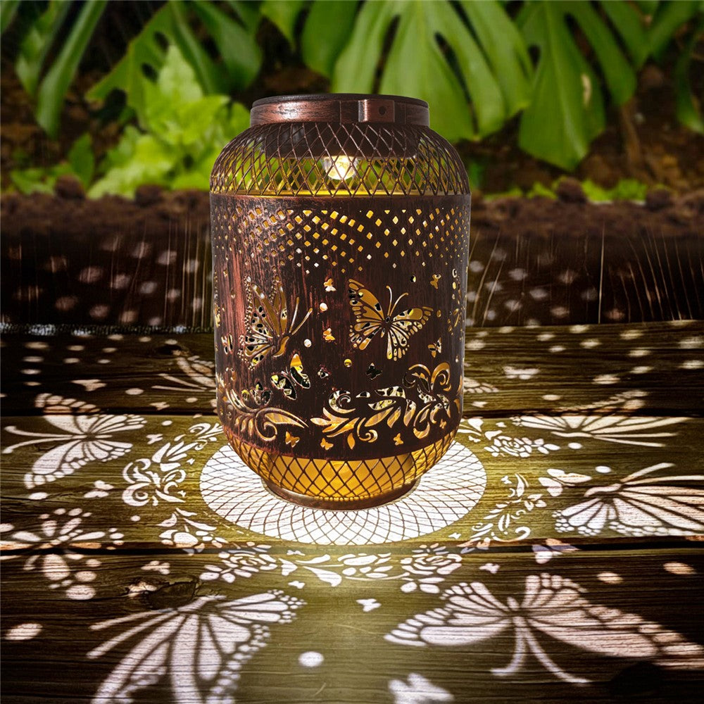 Solar Lanterns Outdoor IP65 Waterproof Metal Hanging Lantern Solar Lights for Garden Patio Lawn