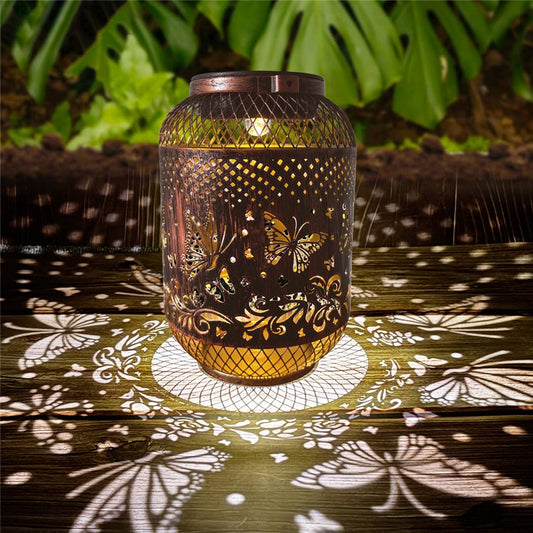 Solar Lanterns Outdoor IP65 Waterproof Metal Hanging Lantern Solar Lights for Garden Patio Lawn