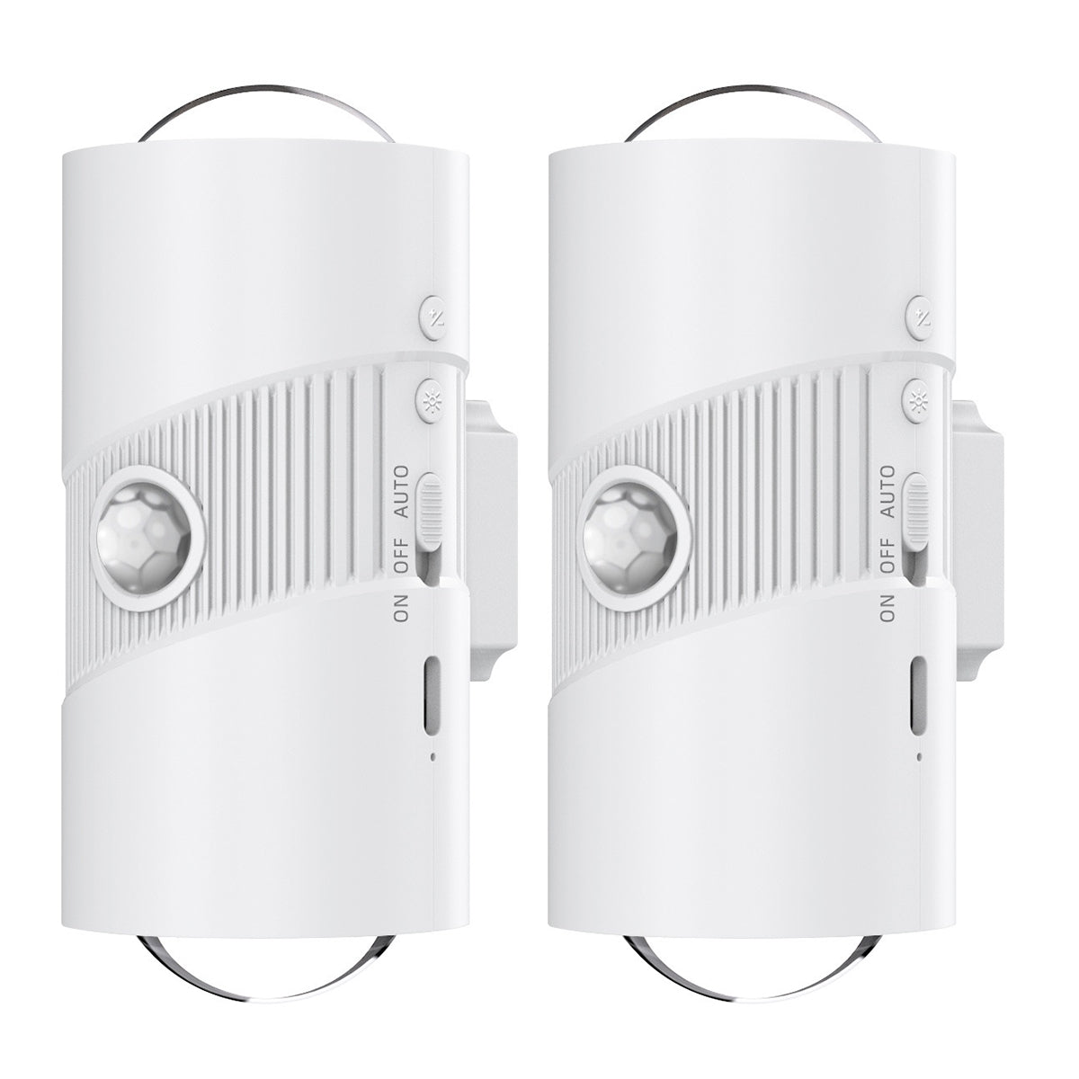 YSJ-008A 2Pcs RGB Night Light Smart Motion Sensor 4-level Brightness Magnetic Wall Light for Hallway