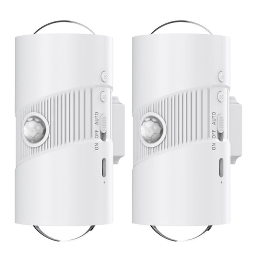 YSJ-008A 2Pcs RGB Night Light Smart Motion Sensor 4-level Brightness Magnetic Wall Light for Hallway