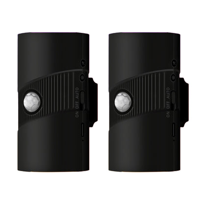 YSJ-008A 2Pcs RGB Night Light Smart Motion Sensor 4-level Brightness Magnetic Wall Light for Hallway