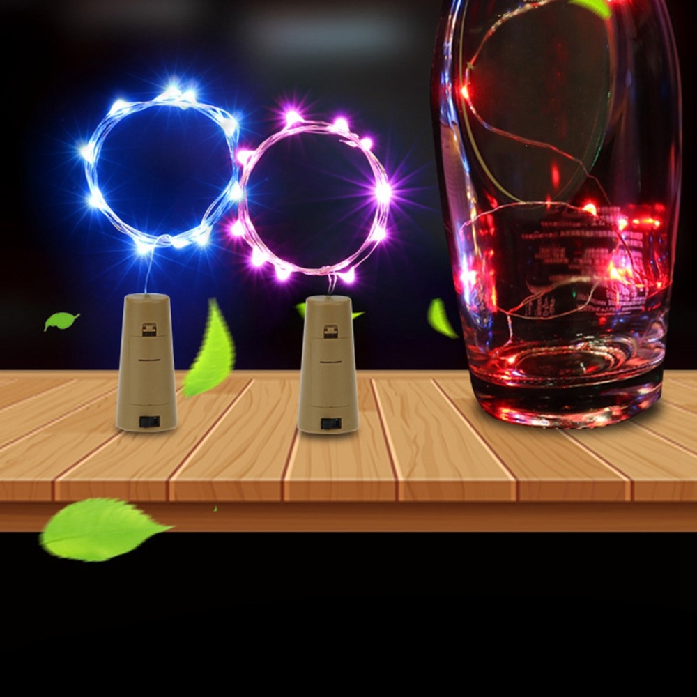 2m / 20-LED Wine Bottle Stopper Light Cork String Light Christmas Decoration Lighting for DIY Party Wedding