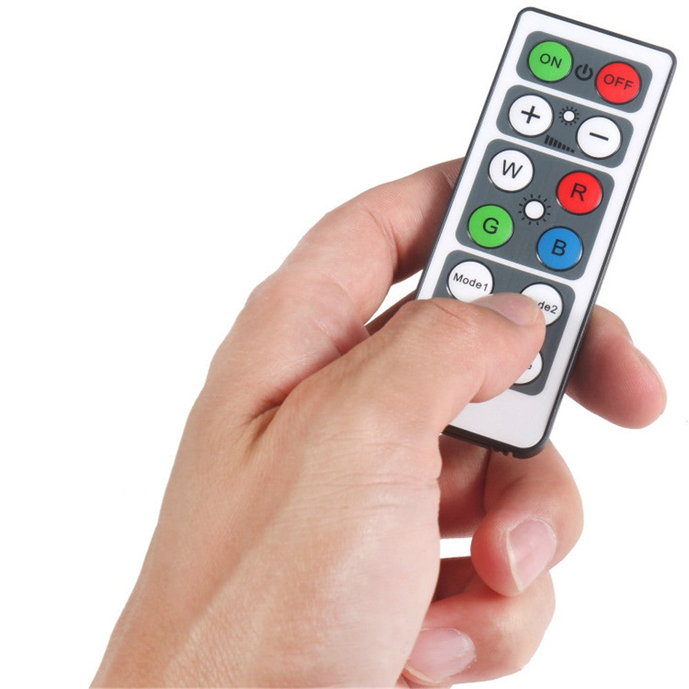 YD-002 3Pcs Remote Control RGBW Cabinet Light Battery Powered Dimmable Night Light for Kitchen Closet Stairs