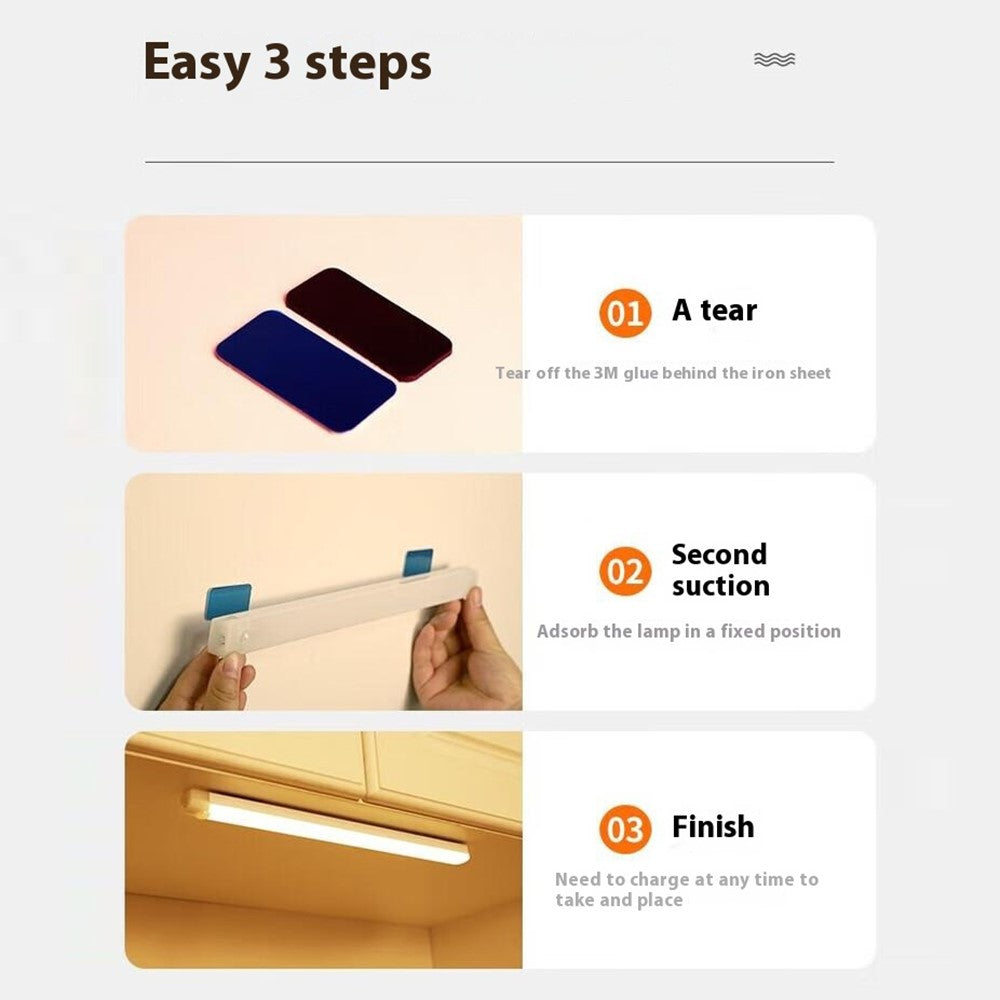 50cm Magnetic LED Strip Light with Motion Sensor for Cabinet, Wardrobe, Shoe Rack