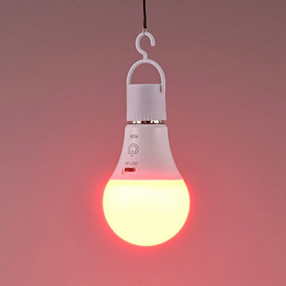 E27 RGB Rechargeable Light Bulb with Remote Control and Timer Dimmable Touch Control 2700