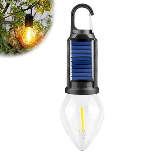 Solar Powered Hooked Camping Light Bulb 3 Modes Outdoor Tungsten Tent Lamp