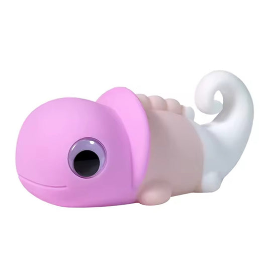 JXJA065B Cartoon Chameleon Shape Night Light for Kids Room Color Changing White Noise Bedside Lamp