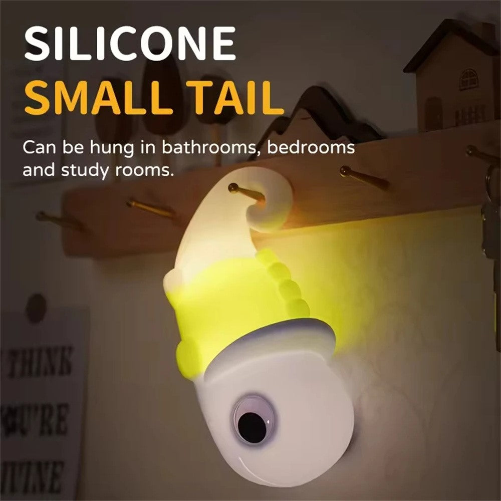 JXJA065B Cartoon Chameleon Shape Night Light for Kids Room Color Changing White Noise Bedside Lamp