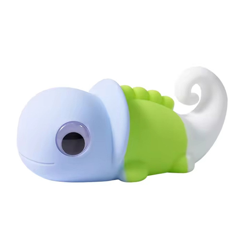 JXJA065B Cartoon Chameleon Shape Night Light for Kids Room Color Changing White Noise Bedside Lamp