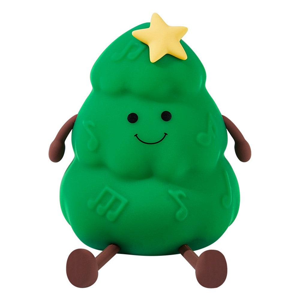 822 Christmas Tree 3-Level Dimming Timer Silicone Night Light Touch-Sensitive Control Phone Stand Pat Lamp