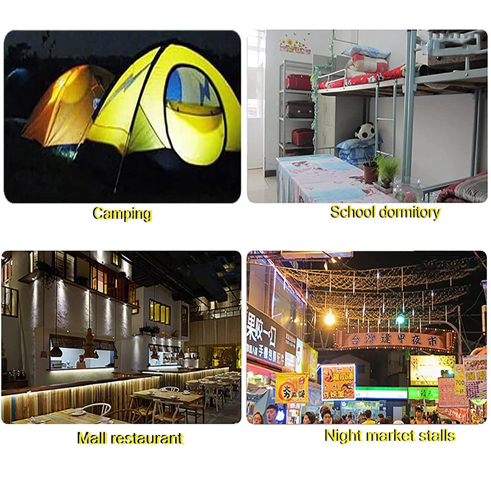 80W 80mm Outdoor Camping Lantern 5 Modes USB Rechargeable Tent Hanging LED Light Bulb