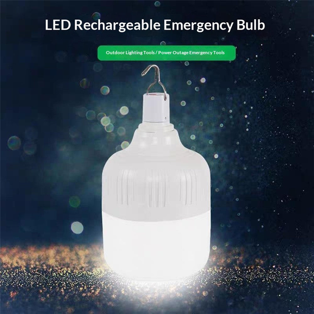 200W 120mm Outdoor Camping Lantern 5 Modes USB Rechargeable Tent Hanging LED Light Bulb