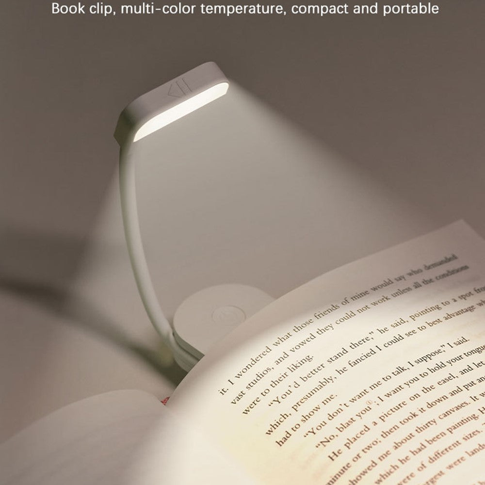 F26 3 Color Temperatures Clip-on Reading Light Mini LED Desk Lamp for Students Study