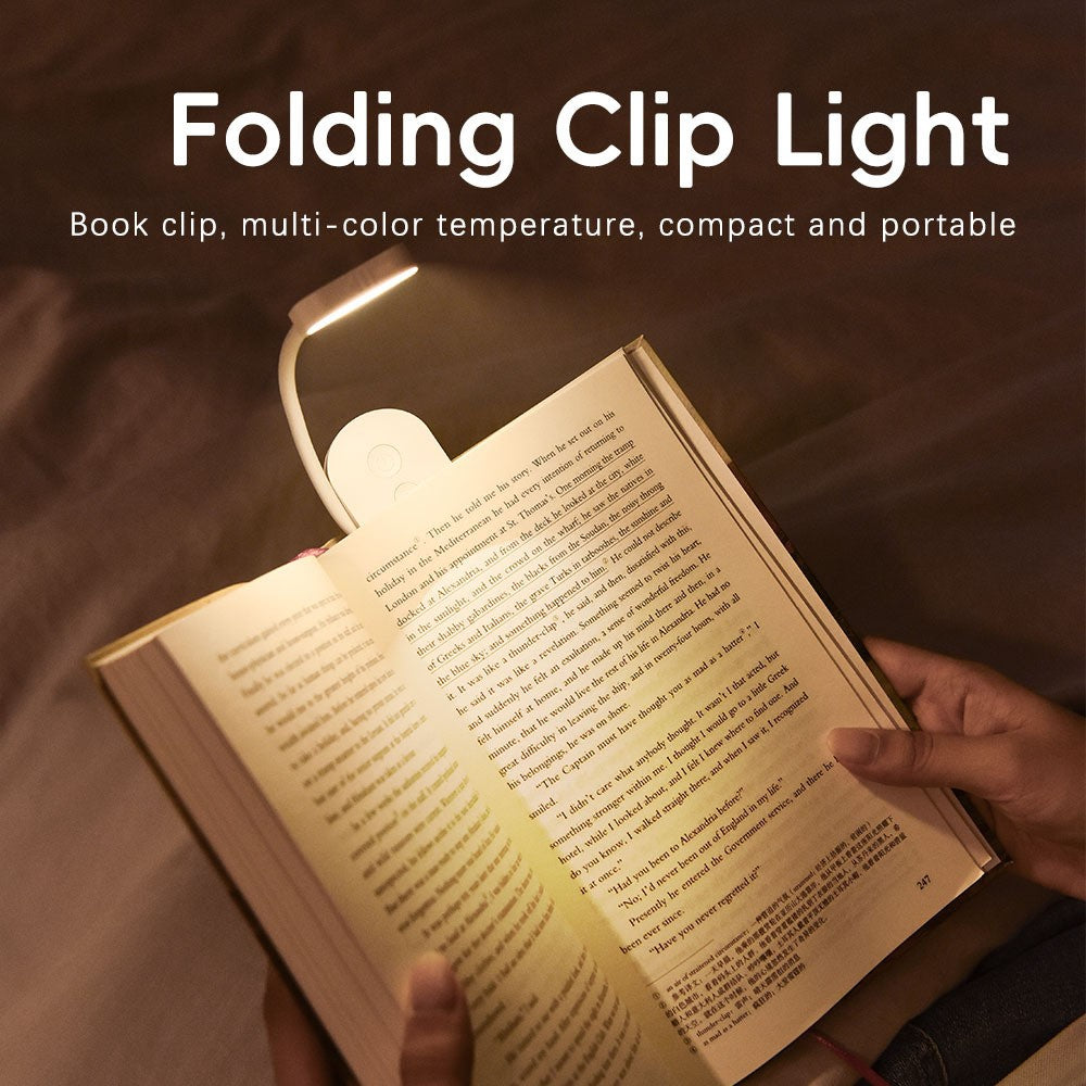 F26 3 Color Temperatures Clip-on Reading Light Mini LED Desk Lamp for Students Study